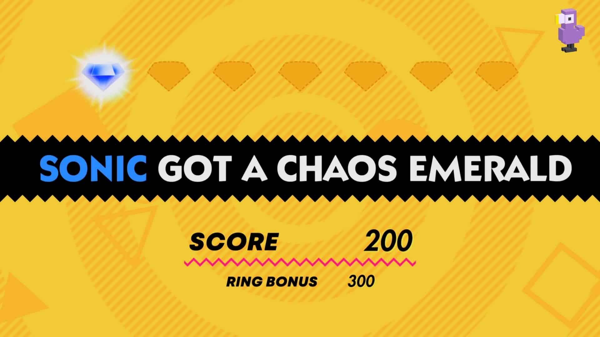 SONIC SUPERSTARS CHAOS EMERALD RESULT SCREEN