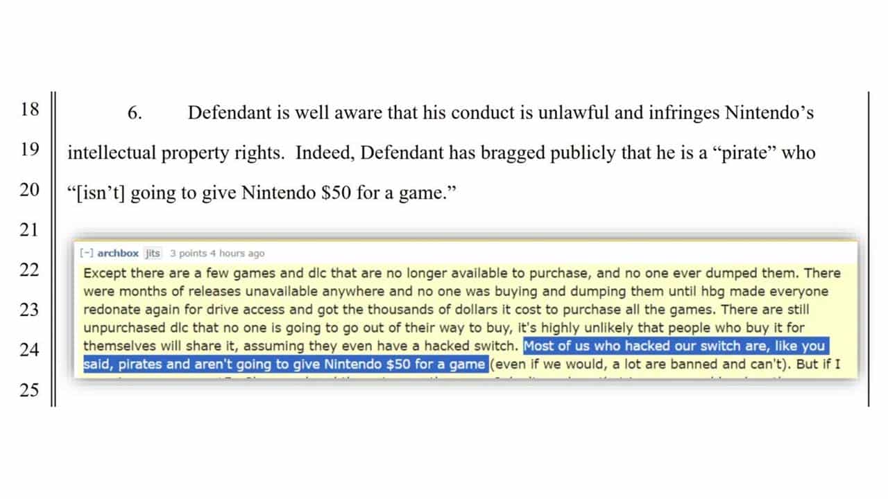 Text showing information from a lawsuit against Archbox