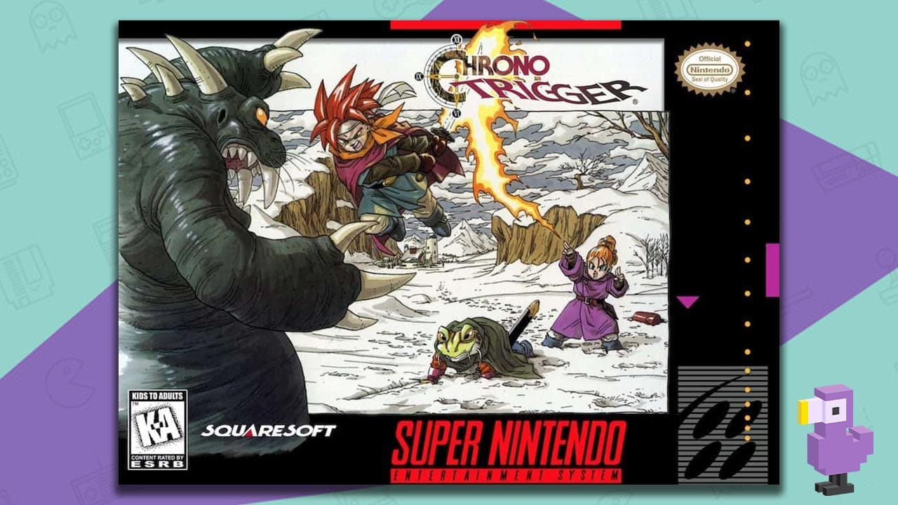 Chrono Trigger game box for the Super Nintendo