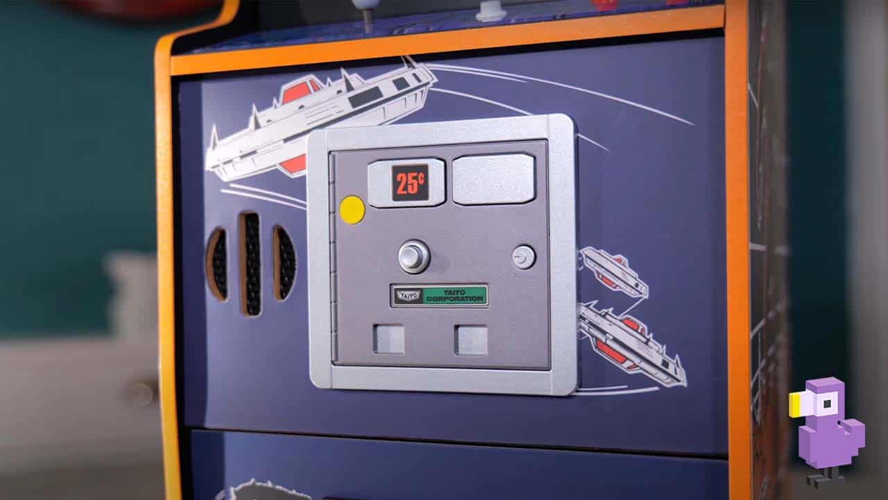 Coin slot on the new quarter arcade cabinet