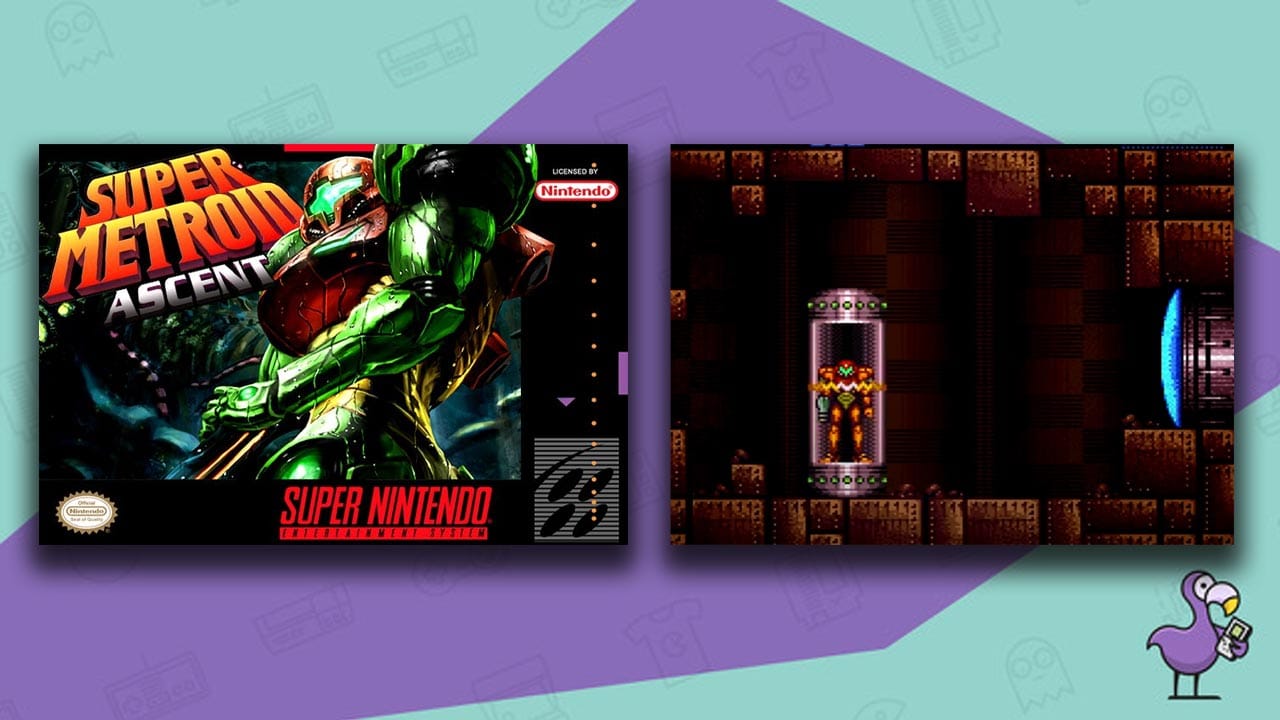 Super Metroid: Ascent custom ROM game case and gameplay 