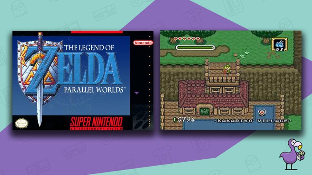 The Legend Of Zelda: Parallel Worlds game case and gameplay