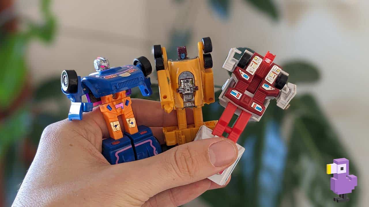 Transformers Micromasters held in Theo's hand